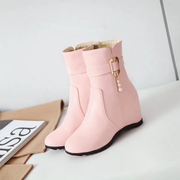 

Big Size 9 10 11 12 boots women shoes ankle boots for women ladies boots Side zipper with rounded head and raised inside