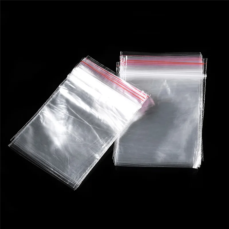 2000pcs 10x7cm Rectangle Clear Zip Lock Bags Pouches for Jewelry