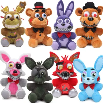 

New 25cm FNAF Nightmare Freddy Bear Foxy Springtrap Bonnie Plush Toys Five Nights at Freddy's Toy Soft Stuffed Animal Dolls