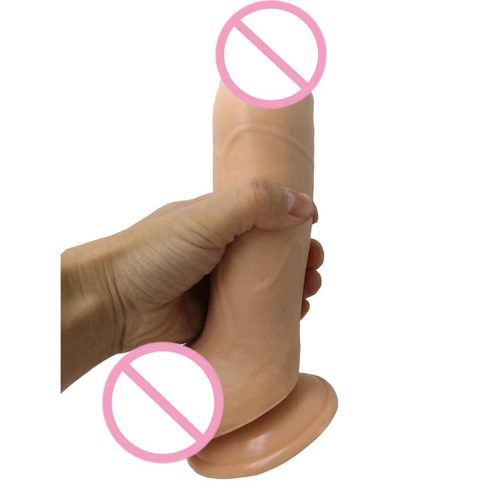 AMABOOM 21 5CM Super Huge font b Dildo b font Realistic Soft Penis with Suction Cup