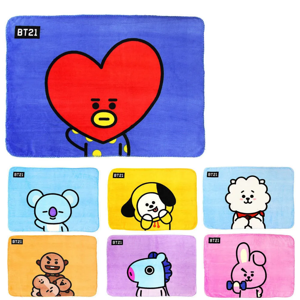 Новый Kpop BT21 Bangtan мальчики BTS фланелевое одеяло кондиционер ворс Q стили милый куки