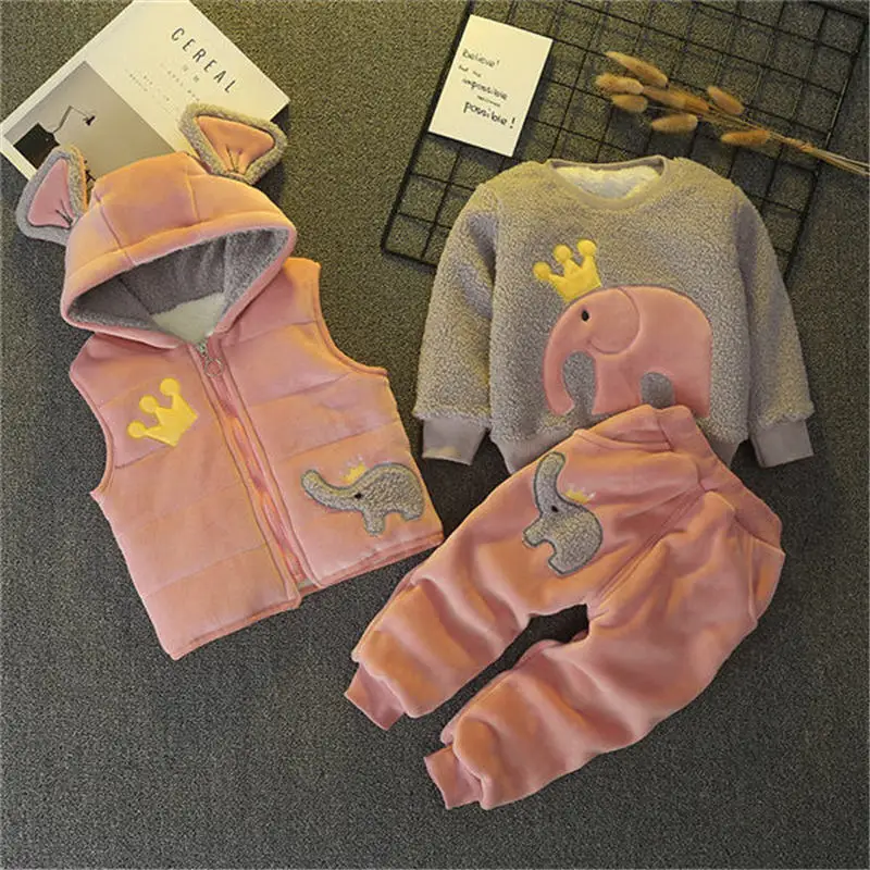BibiCola girls winter warm clothing sets kids autumn casual thick velvet sports suits 3pcs for baby boys children clothes suits BibiCola girls winter warm clothing sets kids autumn casual thick velvet sports suits 3pcs for baby boys children clothes suits