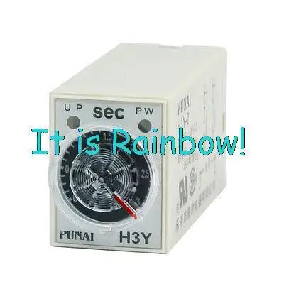 

Free Shipping Adjustable Delay Time DPDT 8Pin 0-3s H3Y-2 Relay Timer AC220V
