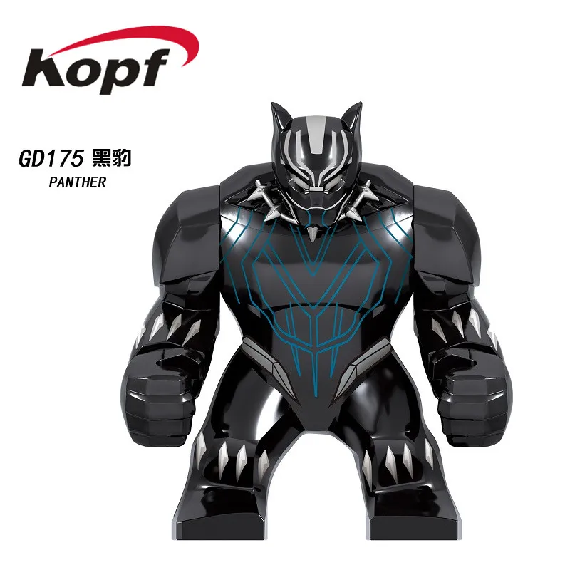 

Single Sale Building Blocks Famous Movie Bricks Panther Batman Iron Man Thanos Hulk Figures For Children Dolls Toys GD175