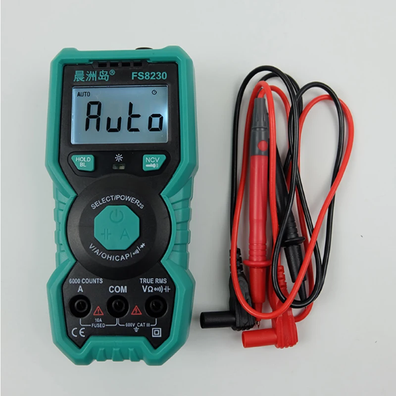 

FS8230 Digital high-precision multimeter true RMS AC / DC resistance capacitor NCV Digital Multimeter intelligent Auto Range