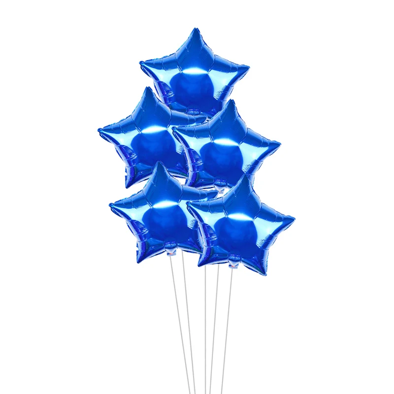 Stjärnformade Ballonger 5-Pack - Mörkblå