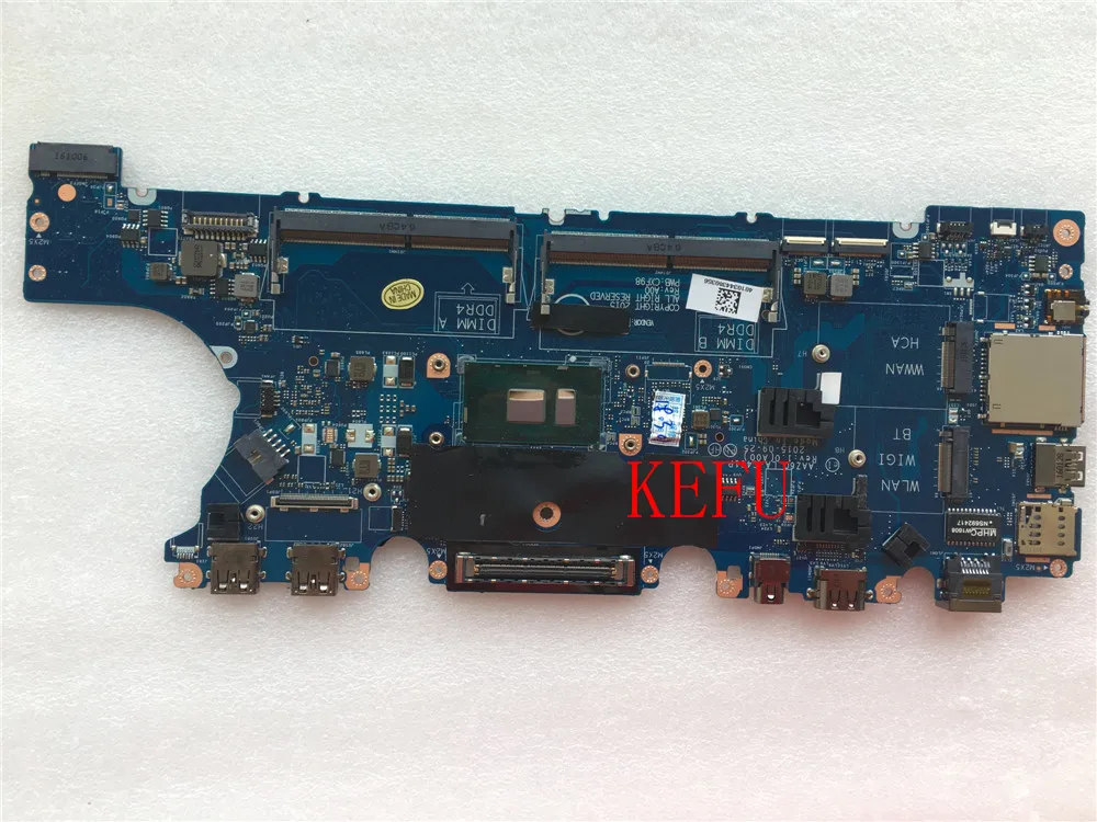 KEFU для DELL Latitude E7470 материнская плата для ноутбука с i5-6300U CPU LA-C461P 0DGYY5 CN-0DGYY5 DGYY5 материнская плата полный тест KEFU для DELL Latitude E7470 материнская плата для ноутбука с i5-6300U CPU LA-C461P 0DGYY5 CN-0DGYY5 DGYY5 материнская плата полный тест
