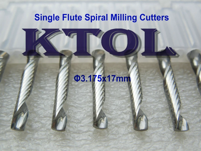 

Quality 10pc 3.175x17mm 1 Flute Cutting Tool Bits End Milling Tools Set,Woodworking Carving Cutters on Acryl CNC Router Machine