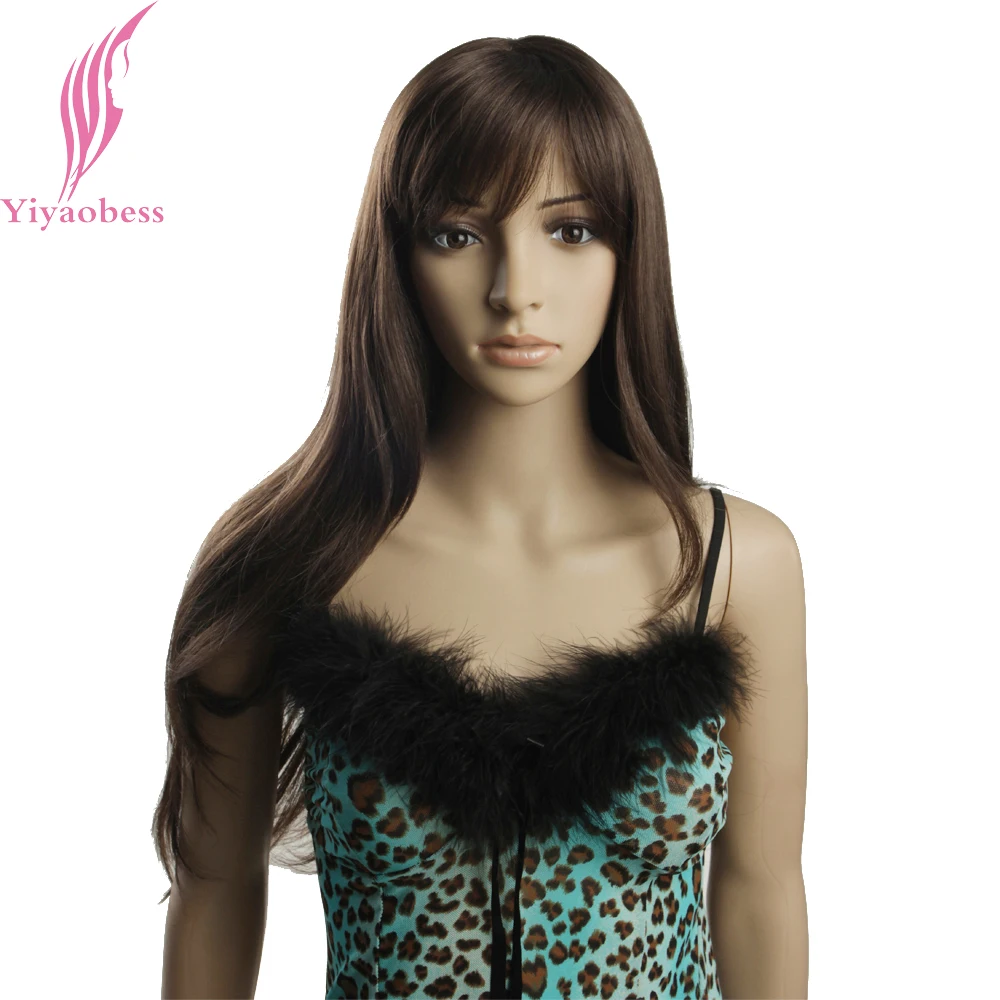 Buy Yiyaobess 26inch Synthetic Long Dark Brown Wig