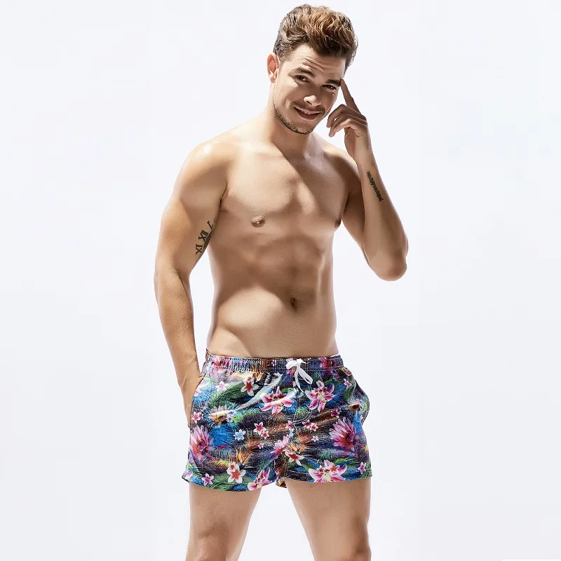 Seobean-swimwear masculino, calças de praia, casual, 16 cores, novo design