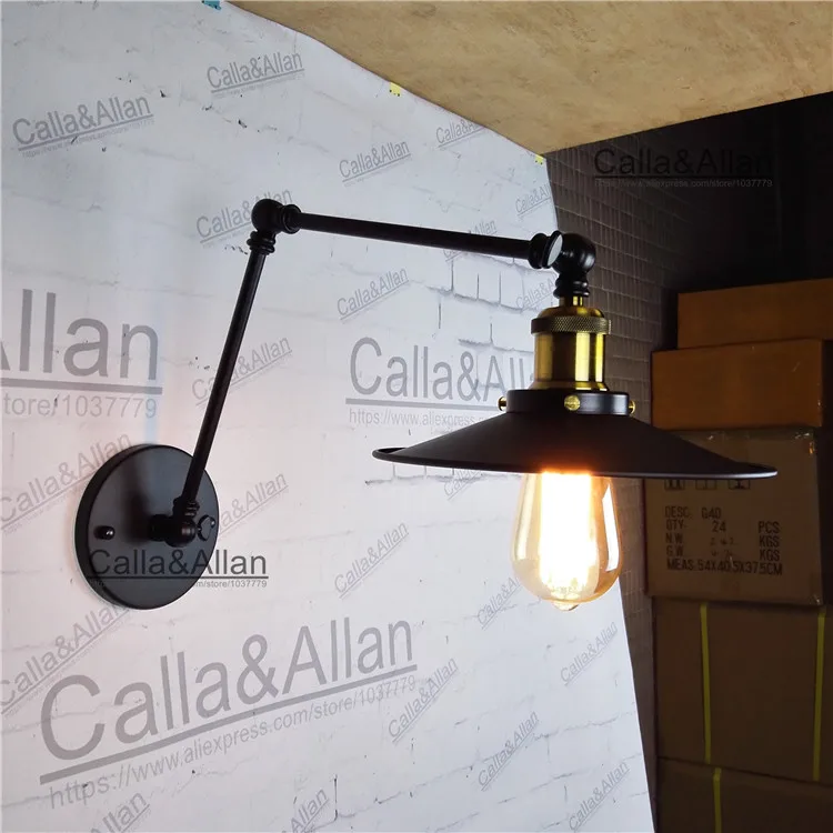 

Nordic Creative Retro Loft Simple Claws Duck D220mm iron shade Wall Lamp Long Swing Rod Duckbill Wall Light Free Shipping