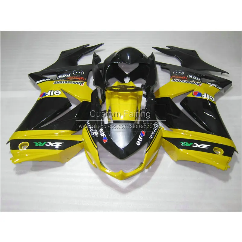 Injection molded ABS full Fairing kit for Kawasaki ninja 250r 2008-2012 2013 2014 yellow black fairings set EX250 08 09-14 BL20 Injection molded ABS full Fairing kit for Kawasaki ninja 250r 2008-2012 2013 2014 yellow black fairings set EX250 08 09-14 BL20