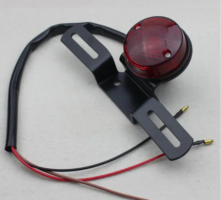 

Custom Black Tail Brake Stop Running Light + License Plate Holder Bracket Relocator Custom Motorcycle Bobber Chopper Cruiser