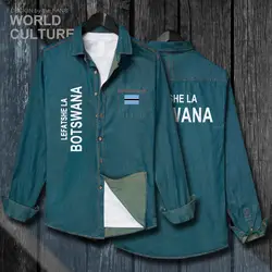 Ботсвана батсвана BWA мужские флаги топы весна осень хлопок отложной воротник джинсовая рубашка с длинным рукавом модная ковбойская куртка