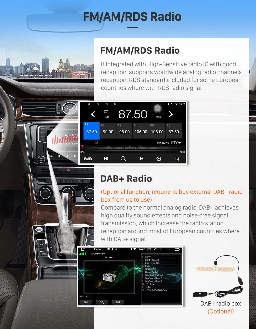 Excellent Seicane 10.1" HD Touchscreen FM 2DIN Android 7.1/Android 8.1 Car Radio Multimedia Player GPS Navigation For 2015 Nissan Murano 5
