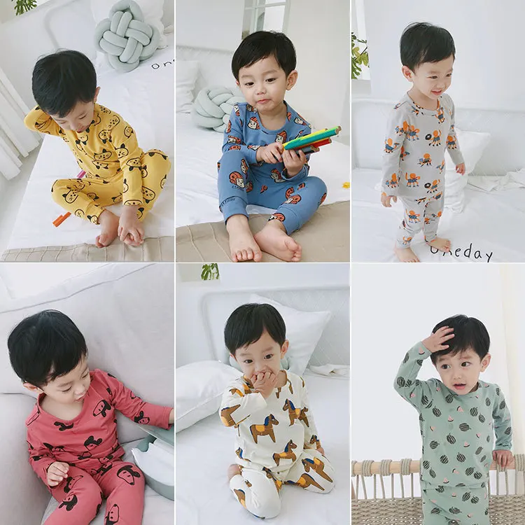 

Children Clothing Sets Toddler Girl Clothes Suit Baby Boy Cartoon Pattern T-shirt + Pants 2 Piece Set Kids Sport Costums Outfits