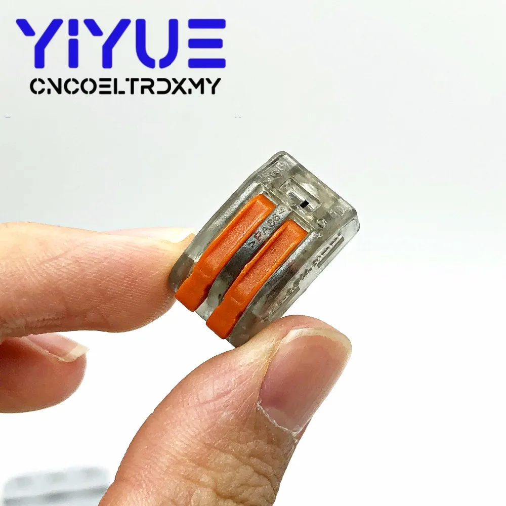 12 шт./кор.) Мини-быстрый разъем 222-412D/PCT-212 Универсальный Компактный проводной разъем, 2-контактный разъем, клемма блока
