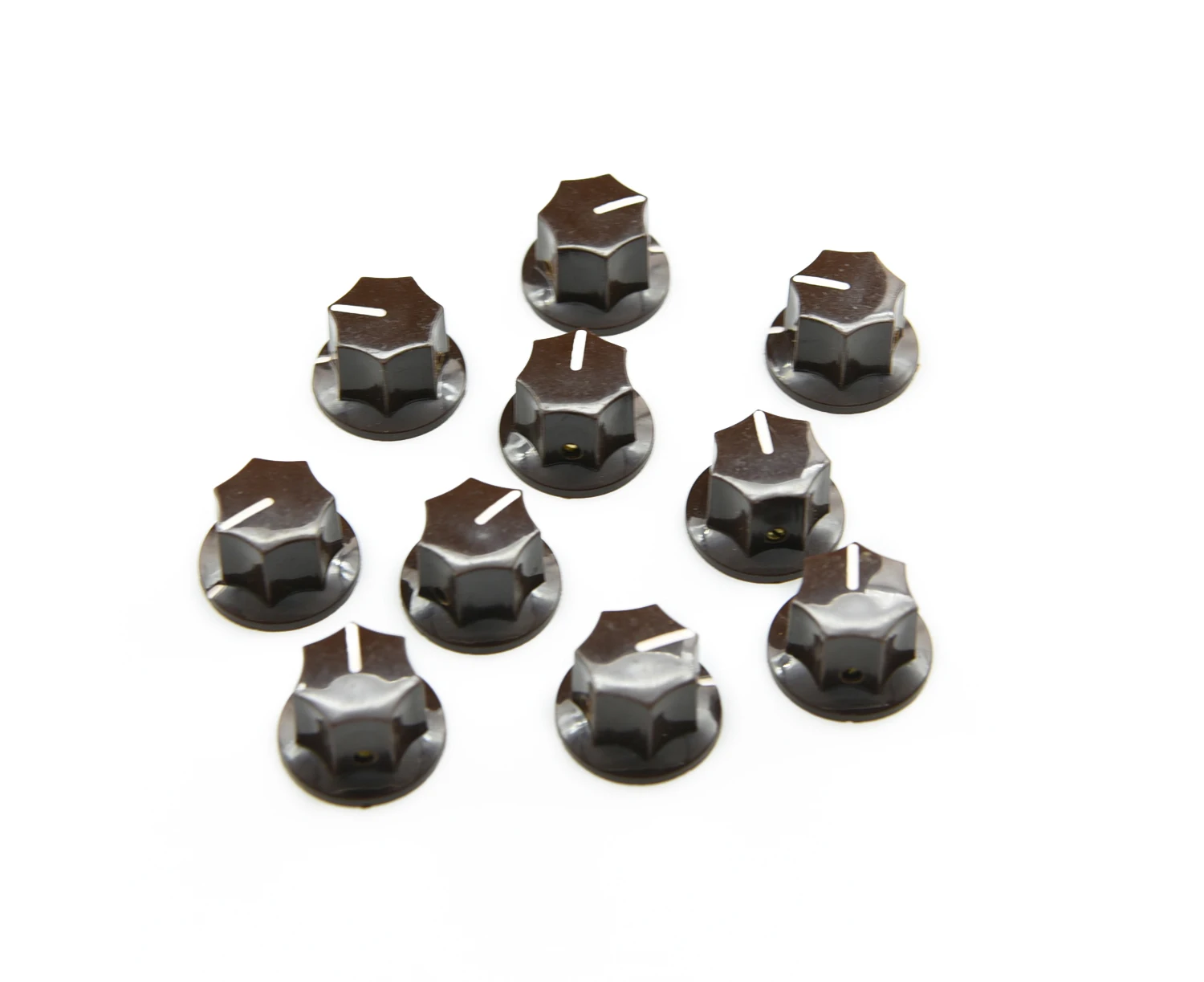 10pcs USA Spec Large Knobs 1/4" MXR Style Jaguar Mustang Knob Brownin