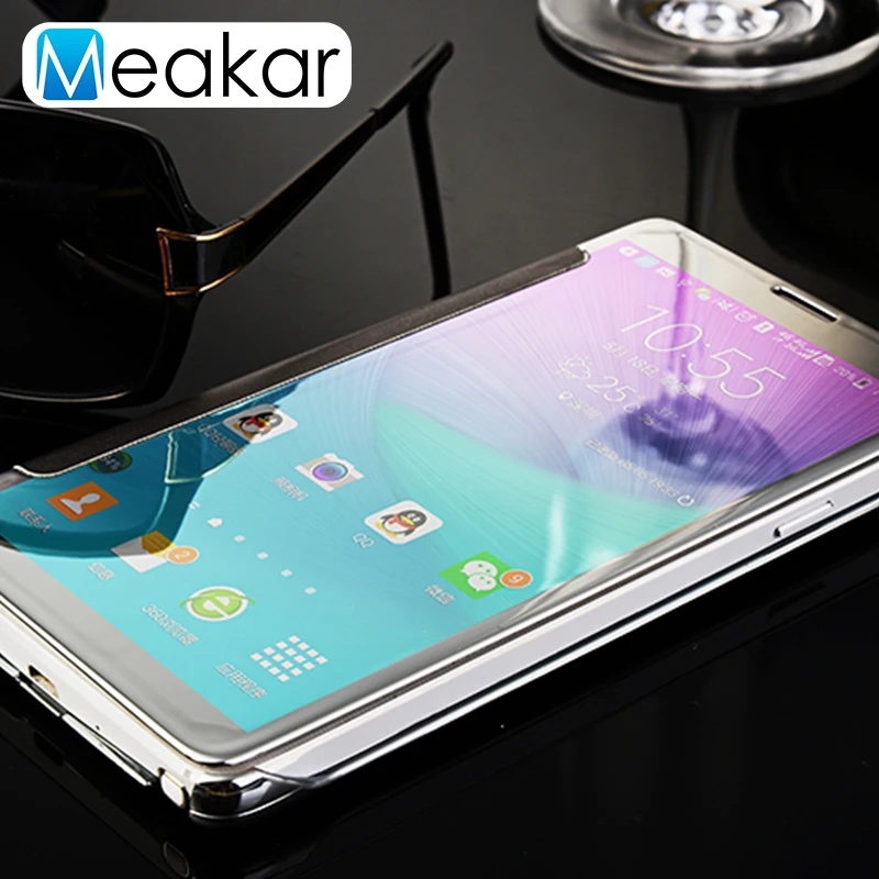 Reflective Mirror 5.7For Samsung Galaxy Note 4 Case For Note4 N9100 Cell Phone Back Cover | Мобильные телефоны и