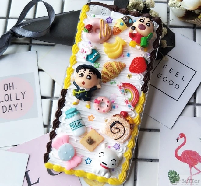 Чехол для Samsung s10/s10plus DIY note 8/note 9 3D Crayon Shin chan чехол телефона Galaxy s8/9 + s6/s7 edge кремовый