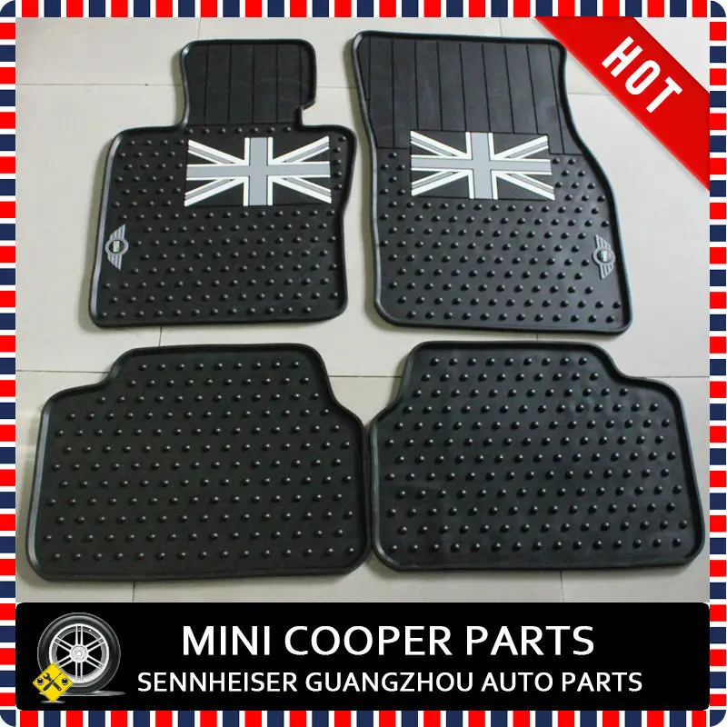 Brand New Anti skid Rubber Material Black Union Jack Style Floor Mat