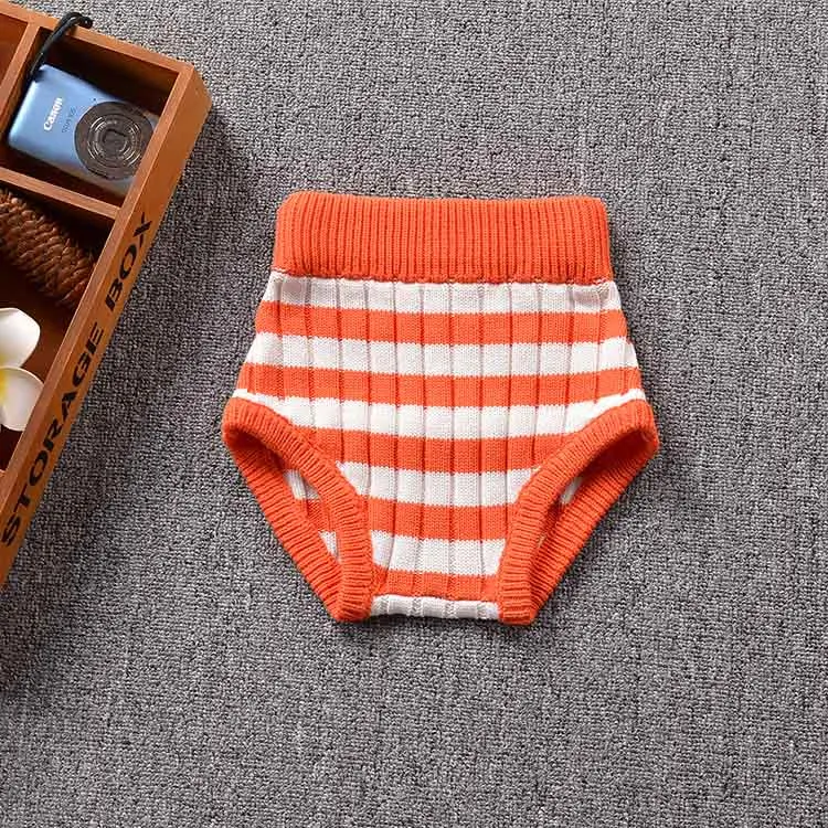 Orange pants Футболка для маленьких мальчиков топы для маленьких девочек, летняя футболка с буквенным принтом Детские хлопковые трикотажные шаровары в полоску, популярный бренд - Цвет: Orange pants