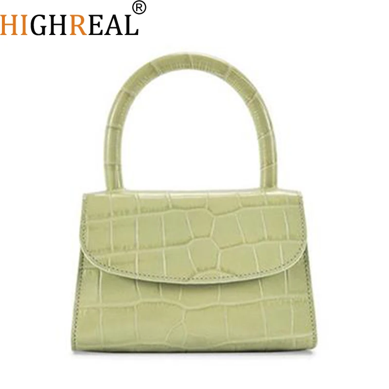 

Small Green Bag Animal Print Alligator Leather Mini Messenger Bag Women Girls Retro Vintage Party Clutch 2019 Summer Ins New