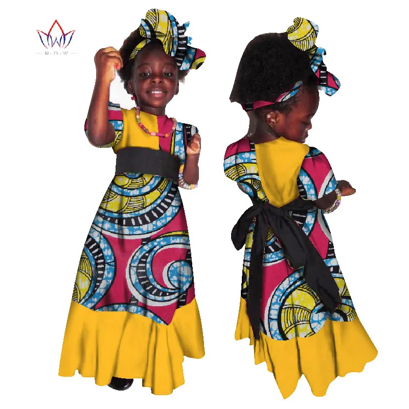 Африканский женская одежда дети Дашики традиционные хлопок Платья для женщин соответствия африка печати Платья для женщин Дети Весна brw WYT39