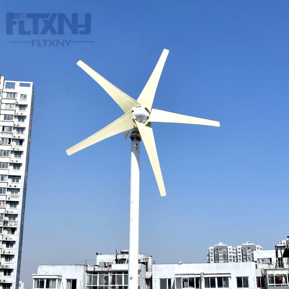 Продажа 500W 24V 5 лопастей низкая скорость запуска горизонтальная Жилая ветряная