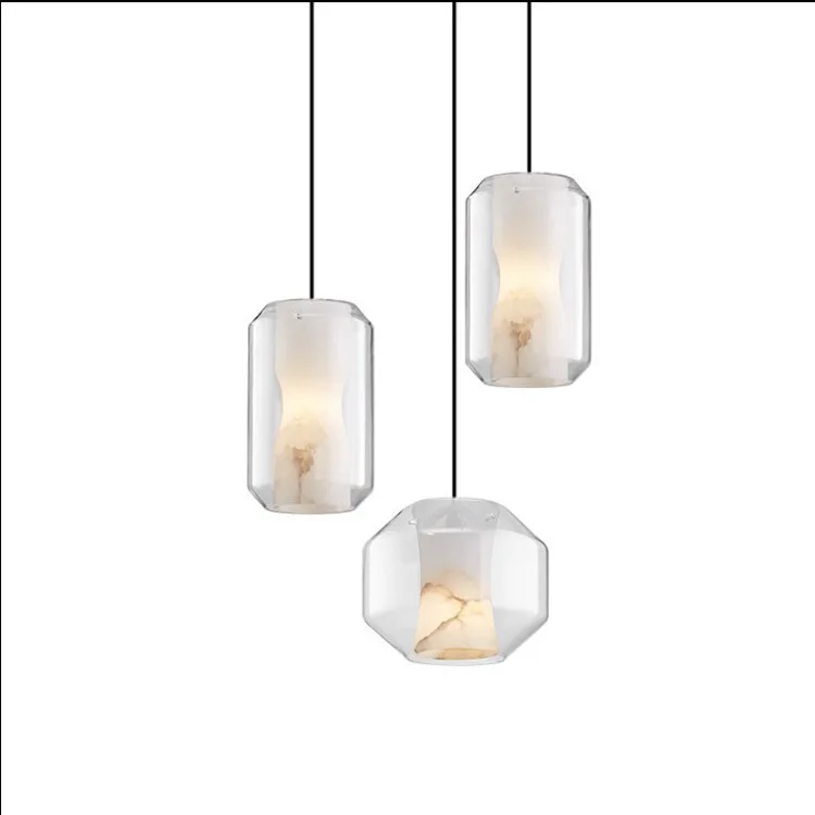

Modern marble hanging lamp light LED dinning bed room foyer round nordic pendant light lamp