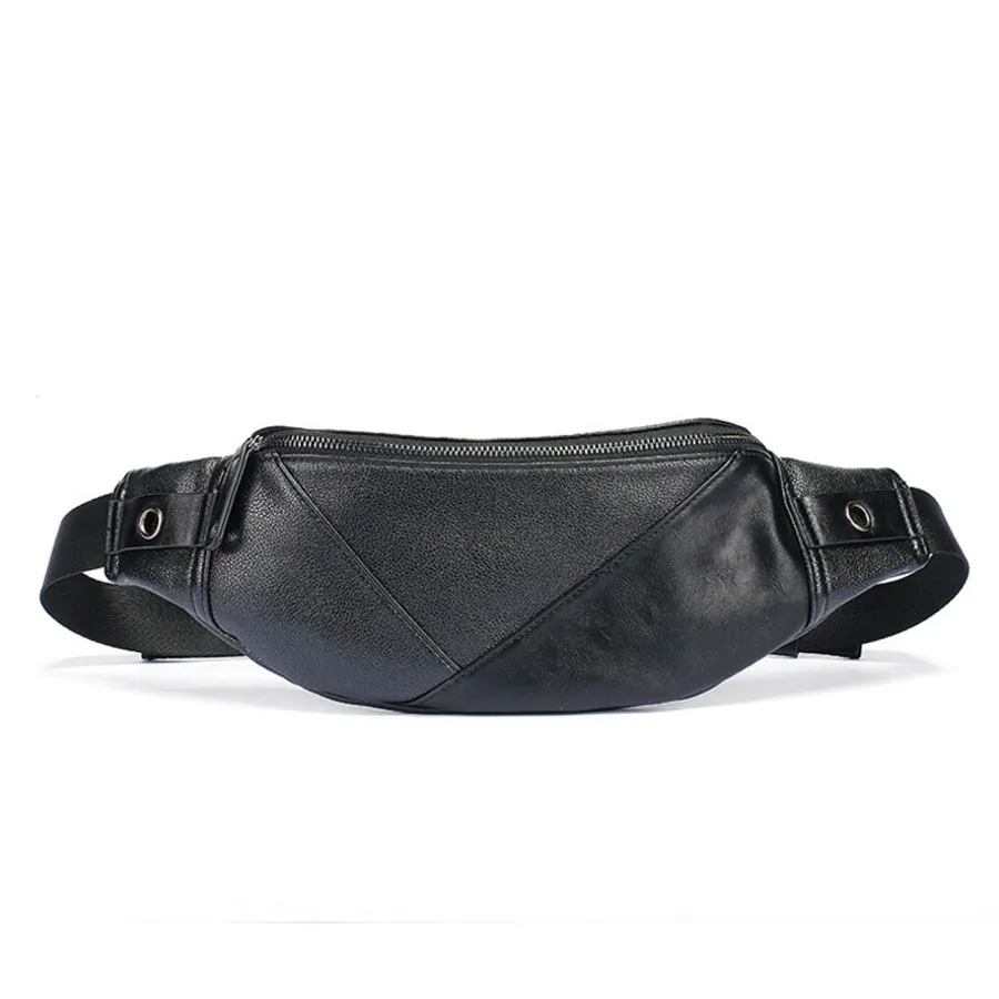 Men PU Leather Travel Hip Bum Belt Pouch Fanny Pack Waist Wallet Purse Chest Bag Shoulder Cross Messenger Bags