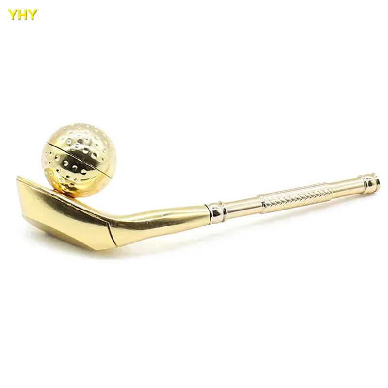 Creative Alloy Golf Shaped Smoking Pipe Metal Tobacco Detachable Cigarette Pipe for Smoking Herb Smoking Accessories08