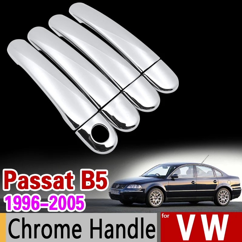 Для VW Passat B5 B5.5 Хромированная ручка Накладка набор Volkswagen 1996-2005 Sedan Wagon 2003 автомобильные аксессуары наклейки для стайлинга автомобилей