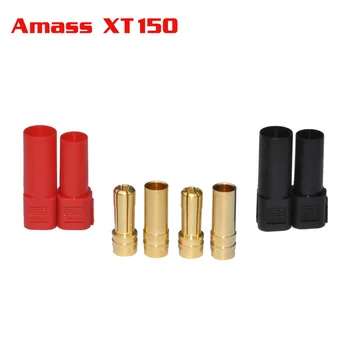 

Black/Red Tarot Amass XT150 120A Large Current Plug 6.0mm Banana Connector for RC lipo battery