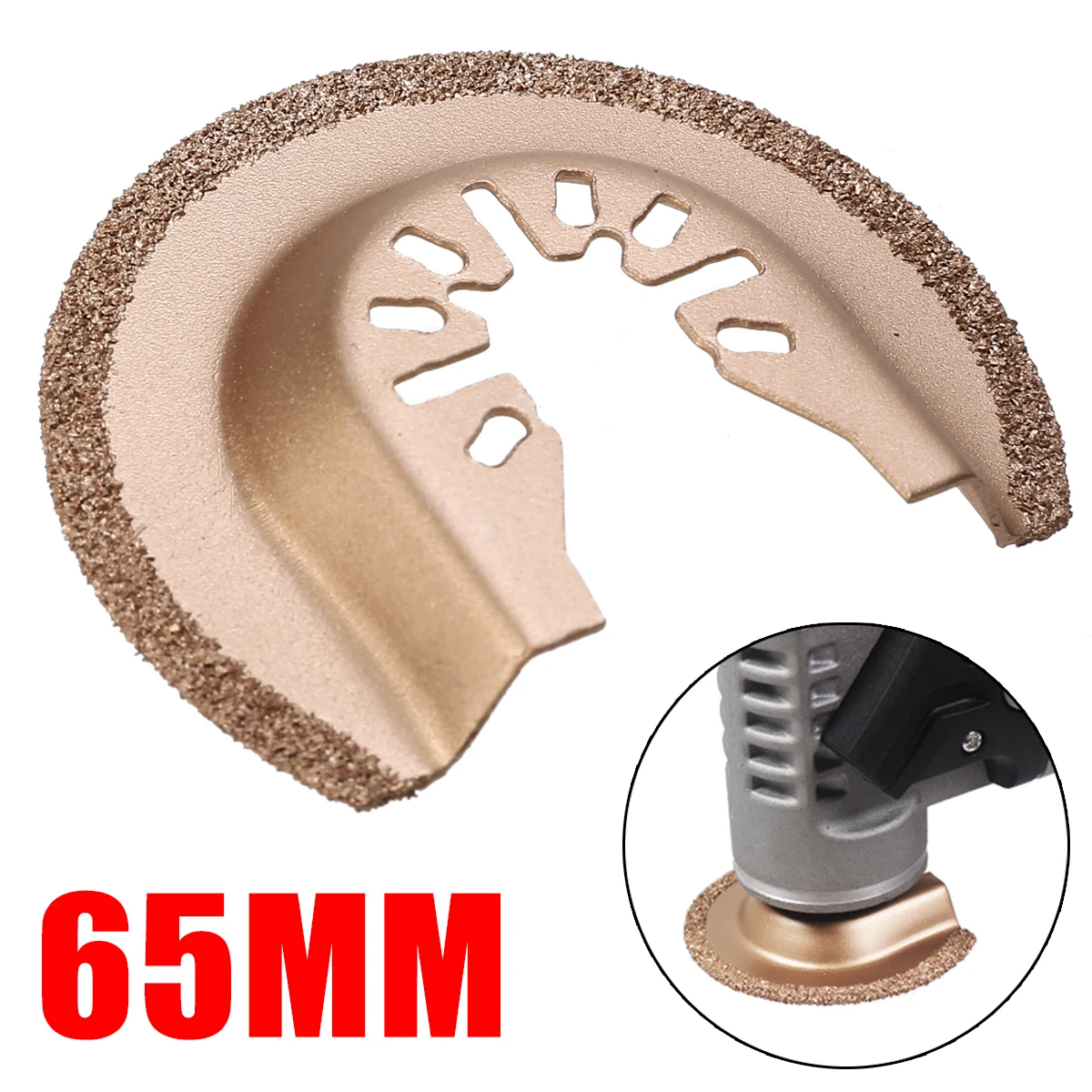 65mm Multi Tool Segment Saw Blade Tungsten Carbide Gritted for Grout Tiles Sets