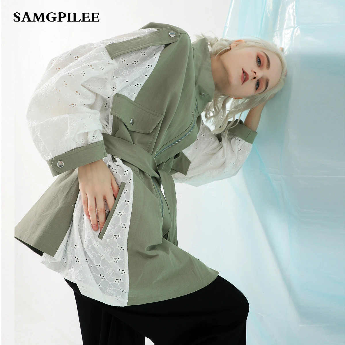 

Casaco Feminino Hot Sale Limited Cotton Casual Women's Trench Coat Long Spring Coats Female 2019 Splice Outwear Loose For Women