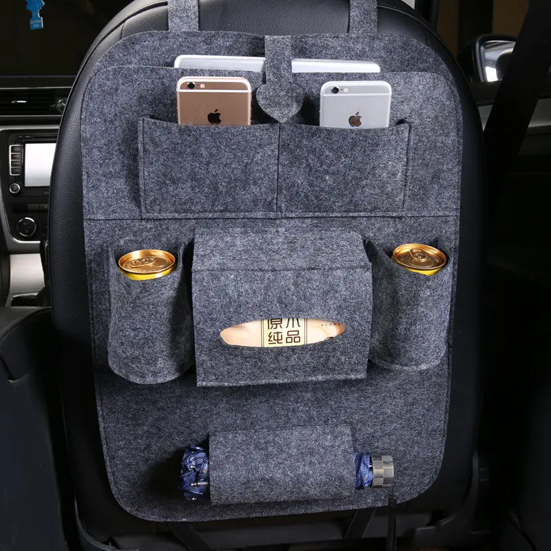 Movable Storage Bag Car Seat Pocket Seat Back Pocket Multifunctional Vehicle Storage Bag Travel Accessories for Driving Trip