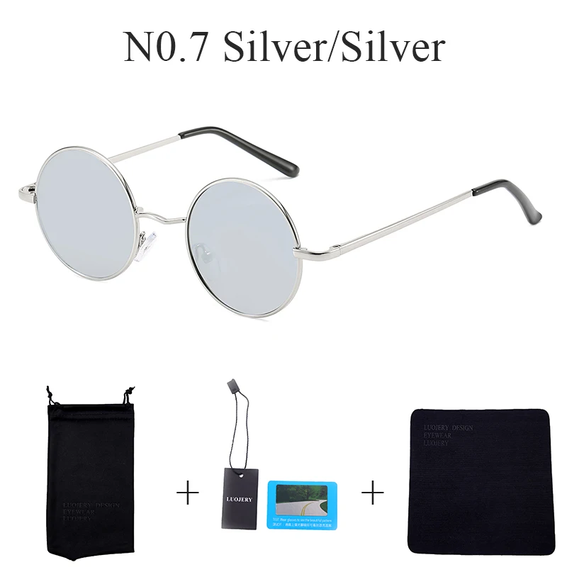 Роскошные брендовые круглые поляризационные солнцезащитные очки в стиле стимпанк для женщин и мужчин, винтажные дизайнерские женские солнцезащитные очки для женщин Oculos gafas - Цвет линз: N0.7
