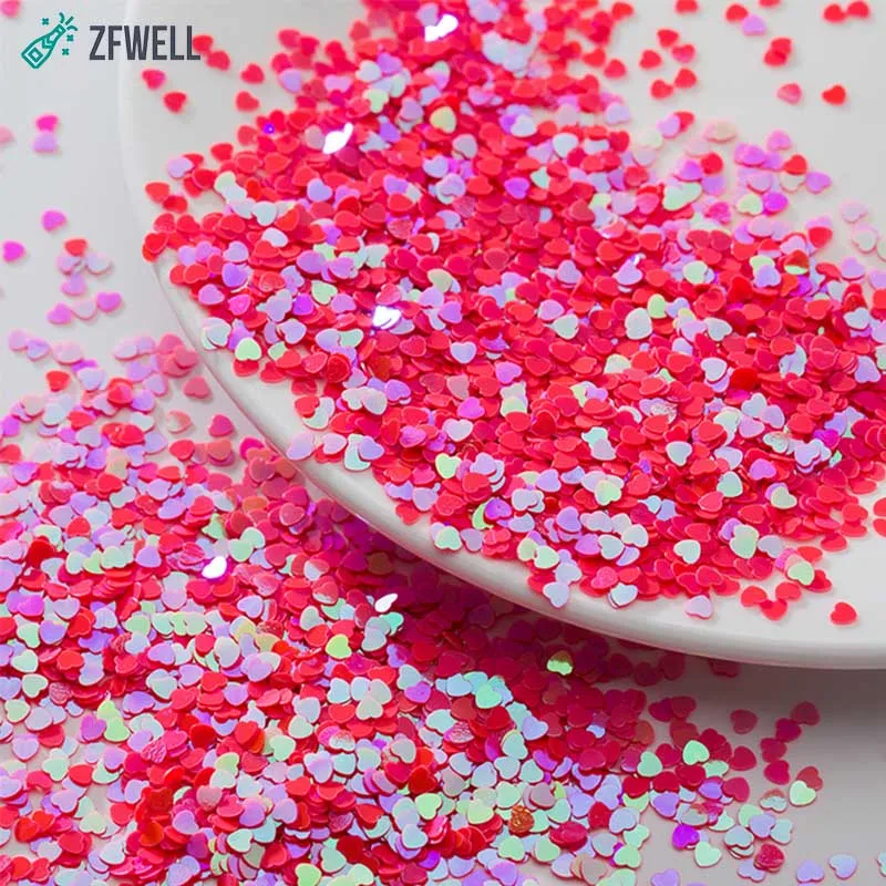 watermelon red ZFWELL 50 г-3 мм любовь конфетти обручальное свадебное бросание шарики ко дню рождения воздушный шар наполнение Маникюр пайетки diy ручной работы props75 - Цвет: watermelon red