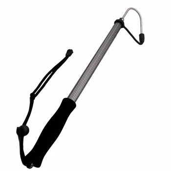 

90CM Retractable Fishing Gaff Stainless Steel Fishing Spear Grip Telescopic Hook Control sea Fishing Tackle Tool Garfio
