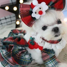 

OnnPnnQ Winter New Year Dog Dress Fashion Dog Clothes High Quality Coats Bow For Samll Pet Dog Pet Princess Warm Dresses Outwear
