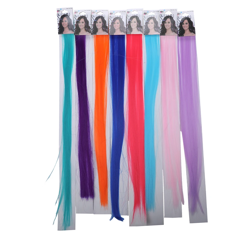 Красочный парик шпилька длинные кнопки заколки прямые Женская повязка для волос Синтетический для женщин девочек штук аксессуары волос