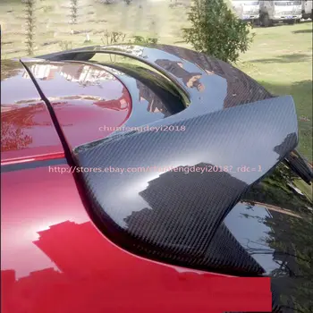 

for Mazda 3 Axela Hatchback 14-2017 Carbon Fiber Rear Roof Spoiler Double layer trim