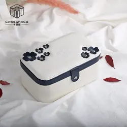 Casegrace lucky clover стекаются хранения ювелирных изделий коробки 2 слоя изысканный глянцевый искусственная кожа Серьги Браслет Ящики-органайзеры