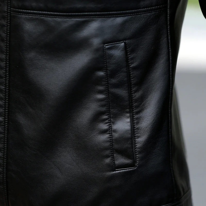5XL мужские кожаные куртки мужские пальто с воротником-стойкой мужские мотоциклетные кожаные куртки повседневная тонкая брендовая одежда