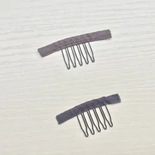 Аксессуары для париков, накладные волосы парик Кепка расчески и зажимы для парик Кепка, 2 цвета, черный, темно-коричневый, маленький размер, 5 зубов, 30 шт./партия