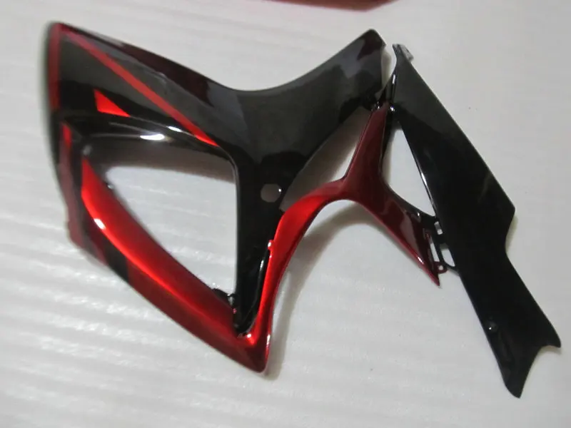 

Front part nose Fairing for SUZUKI GSXR 600 750 K6 06 07 GSXR600 GSXR750 2006 2007 ABS red gloss black Fairings setSD87