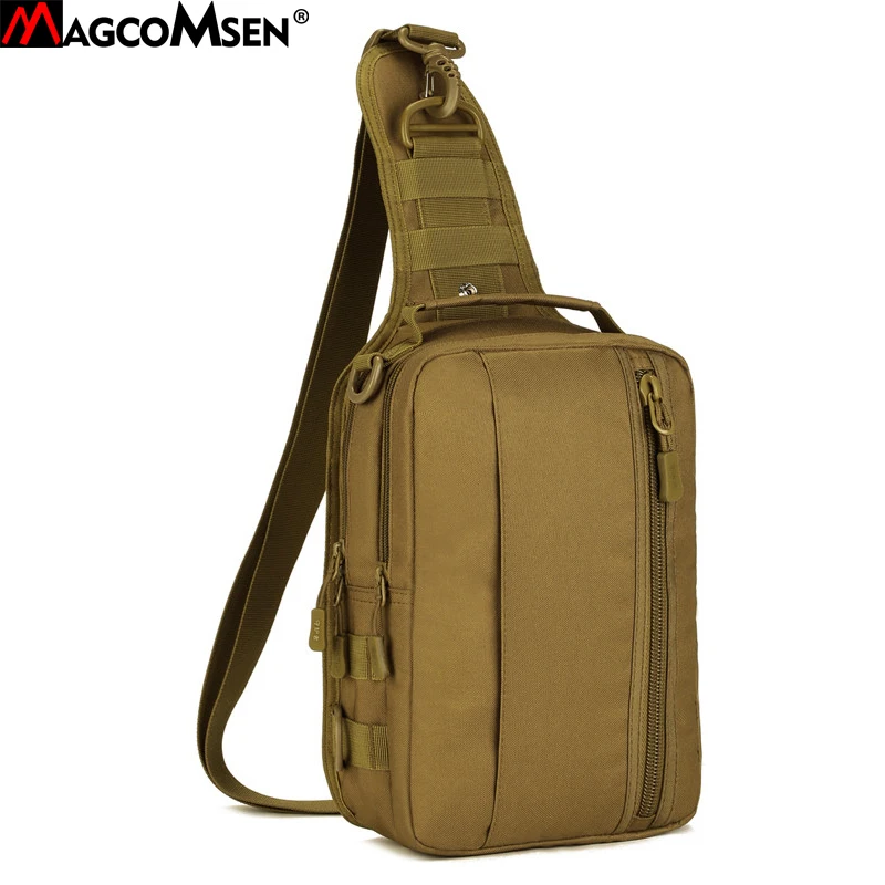 

MAGCOMSEN Men Backpacks 1000D Nylon Waterproof Chest Bags Travel Sling Messenger Shoulder Bag Rucksacks Casual Ipad Pack SHZ-05