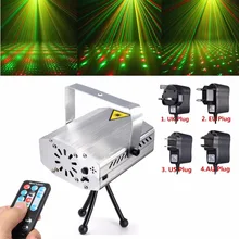 Mini Green Red LED Stage Light Auto Voice Xmas Christmas Party Disco DJ KTV Bar Club Effect Lamp Laser Projector with Remote