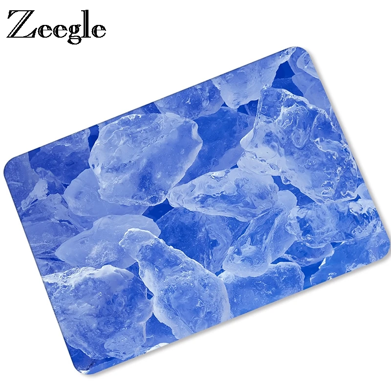 Zeegle Ice Pattern Door Carpet Mats Floor Mat Non Slip Bedroom